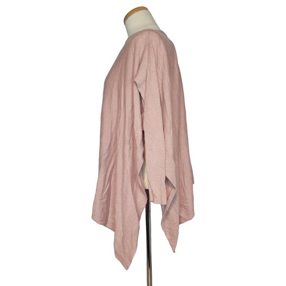 Romeo & Juliet Couture Sweater Pink Small XS/S Long Sleeve Poncho Style - Picture 2 of 9